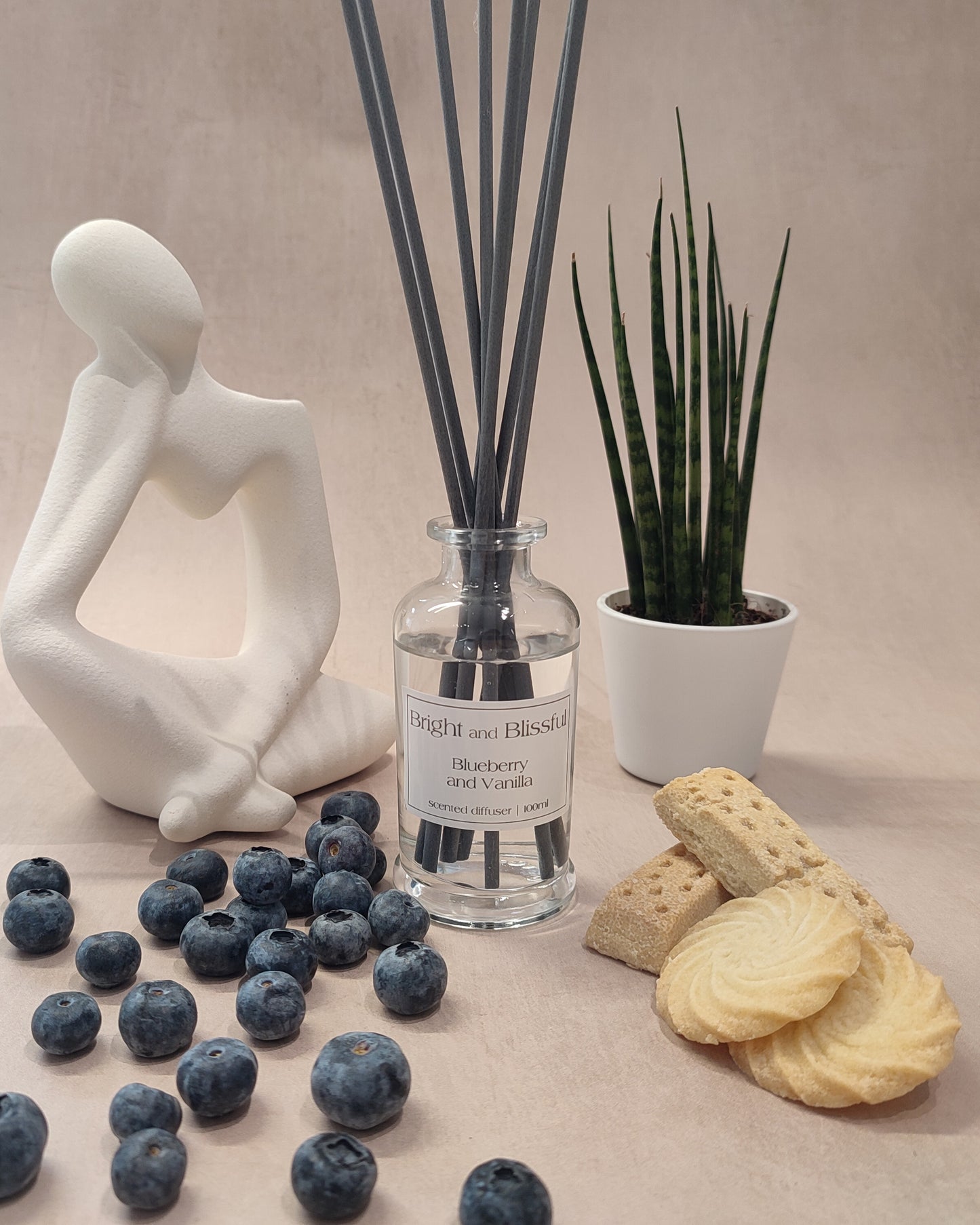 Blueberry and Vanilla scented diffuser - 100ml bell