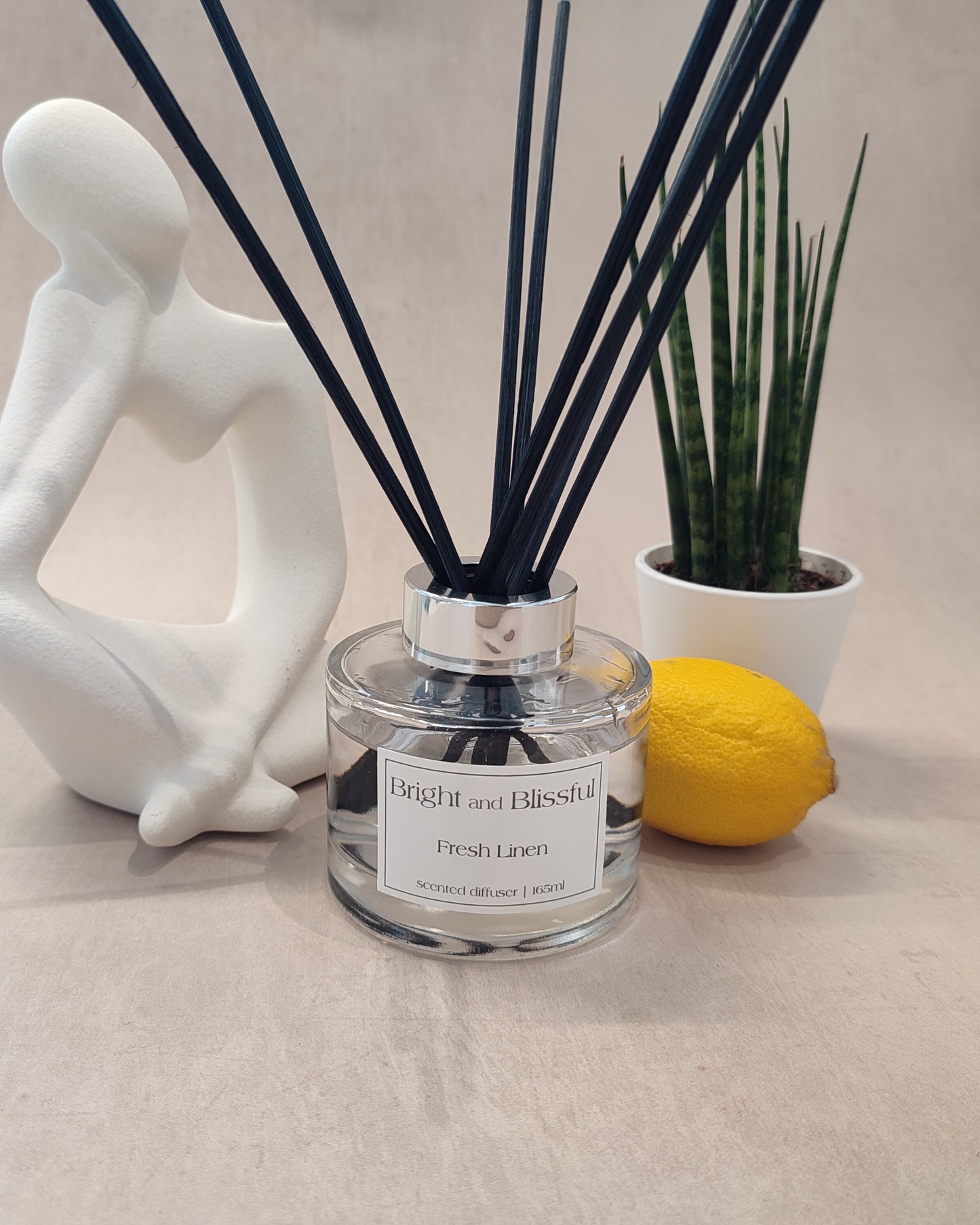 Fresh Linen scented diffuser - 165ml circular