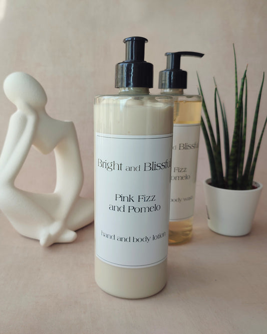 Pink Fizz and Pomelo hand and body lotion